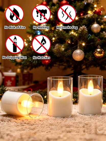 YTRUSTIX Rechargeable Flameless Tea Lights with Timer Remote – 6 Pack White (1.7x2.5 in)