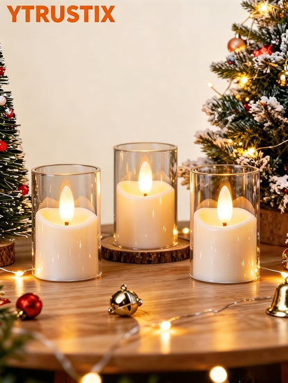 YTRUSTIX Rechargeable Flameless Tea Lights with Timer Remote – 6 Pack White (1.7x2.5 in)