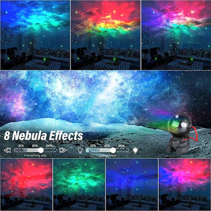 YXQUA Astronaut Star Projector - 8 Modes, 270° LED, Kids Room Galaxy Light
