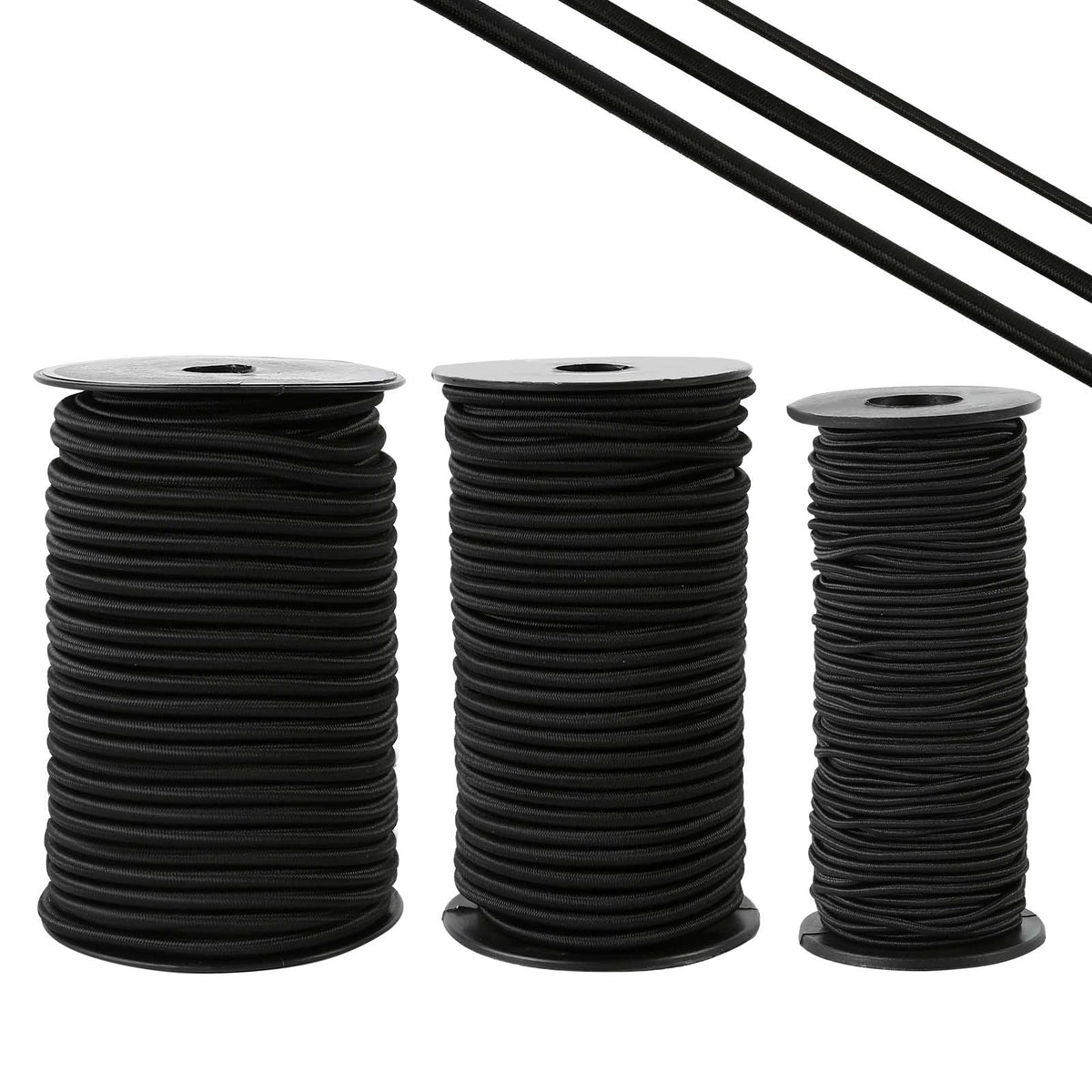 Zakous Bungee Cord Roll – Quarter-Inch x 100ft, Nylon Outer Shell