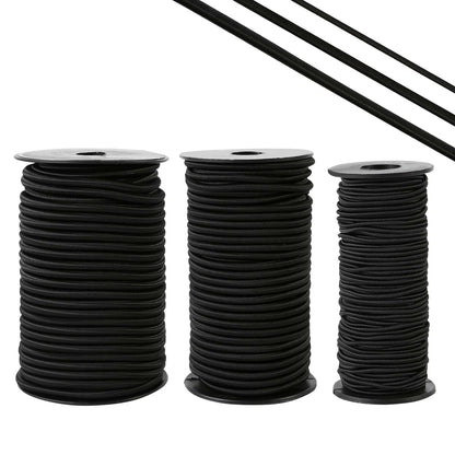 Zakous Bungee Cord Roll – Quarter-Inch x 100ft, Nylon Outer Shell