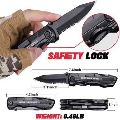 ZAVIT BEST DAD EVER 20-in-1 Multitool Knife – Gifts for Dad