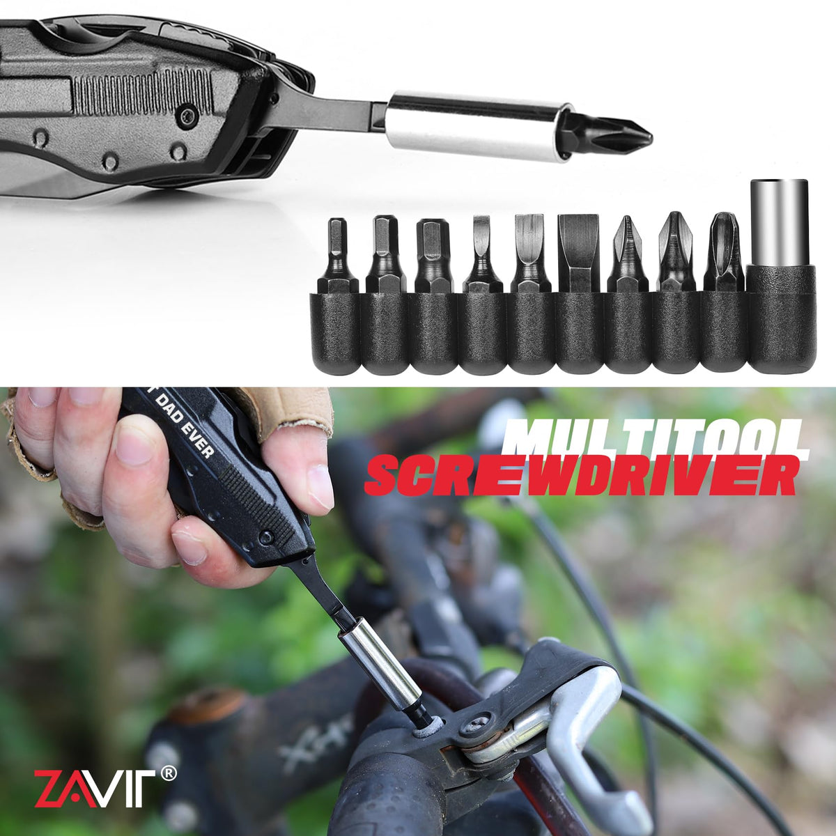 ZAVIT BEST DAD EVER 20-in-1 Multitool Knife – Gifts for Dad