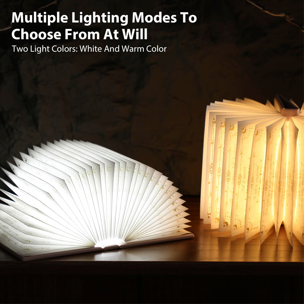 ZBOLE Magic Truth Book Light – Rechargeable LED Book Lamp (Pink)