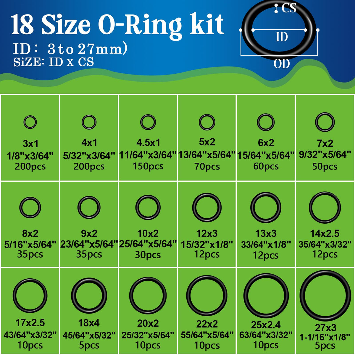 ZDBB 1075 Pcs 3-in-1 Spigot Washers & Hose Gasket Kit