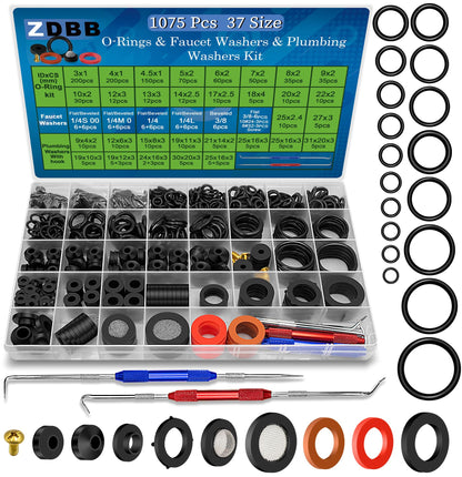 ZDBB 1075 Pcs 3-in-1 Spigot Washers & Hose Gasket Kit