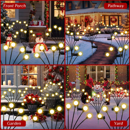 ZFNN Solar Firefly Lights Outdoor – 10-Pack, 60 LED, Swaying Waterproof Garden Decor