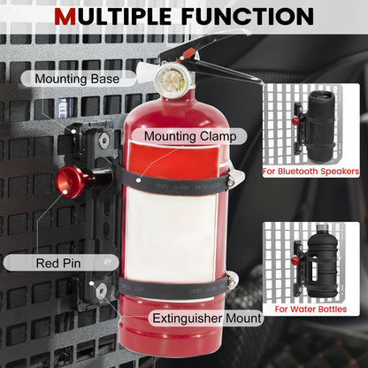 ZHILXN Molle Panel Fire Extinguisher Mount — Quick-Release Bracket for 1-2 in MOLLE Panels