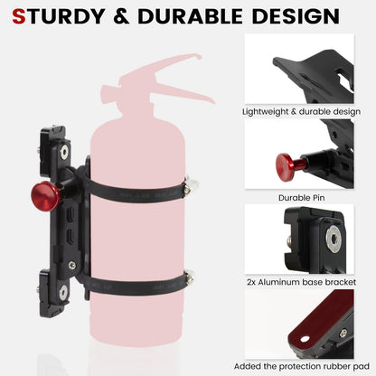 ZHILXN Molle Panel Fire Extinguisher Mount — Quick-Release Bracket for 1-2 in MOLLE Panels