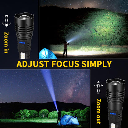 ZioeYiue Rechargeable Flashlights – High-Lumen, 7-Mode Tactical LED Set