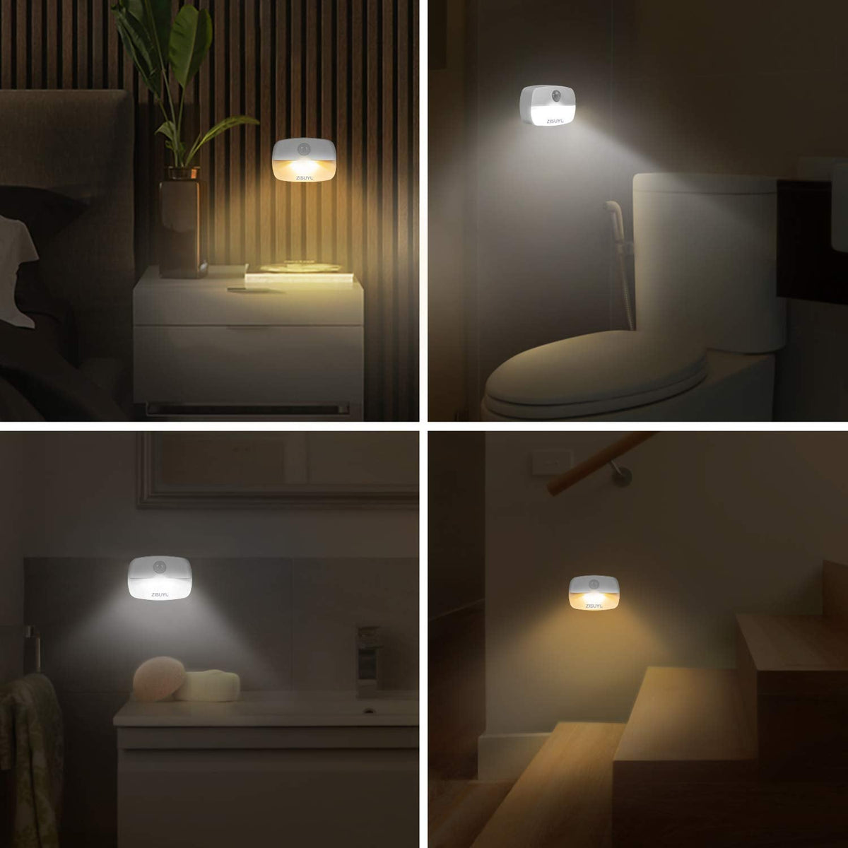 ZISUYU Motion Sensor Light – Battery-Powered Indoor LED Night Light