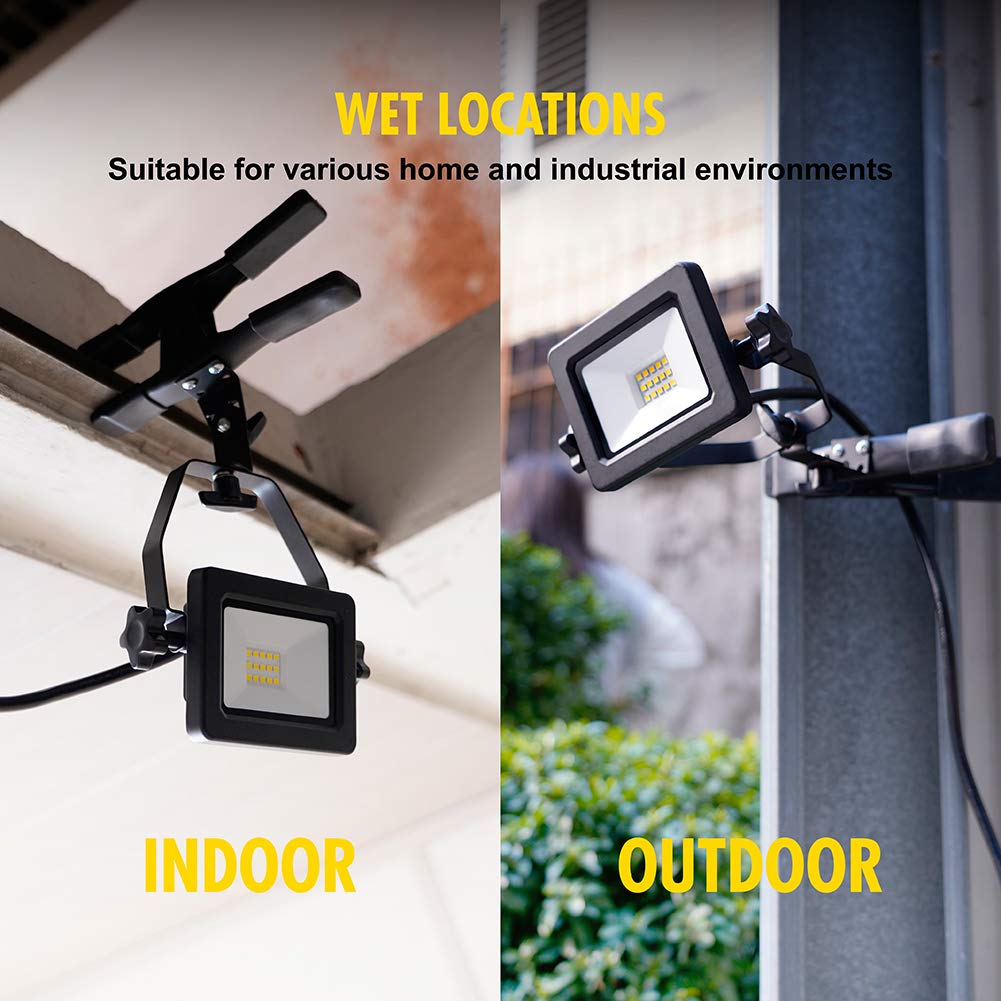 ZONE INDUSTRY CORP. 1200-Lumen Portable LED Clamp Work Light – ETL, 5000K Daylight