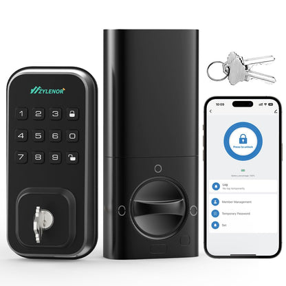 Zylenor Keyless Entry Door Lock – Smart Front Door Lock with WiFi, Keypad & App Control